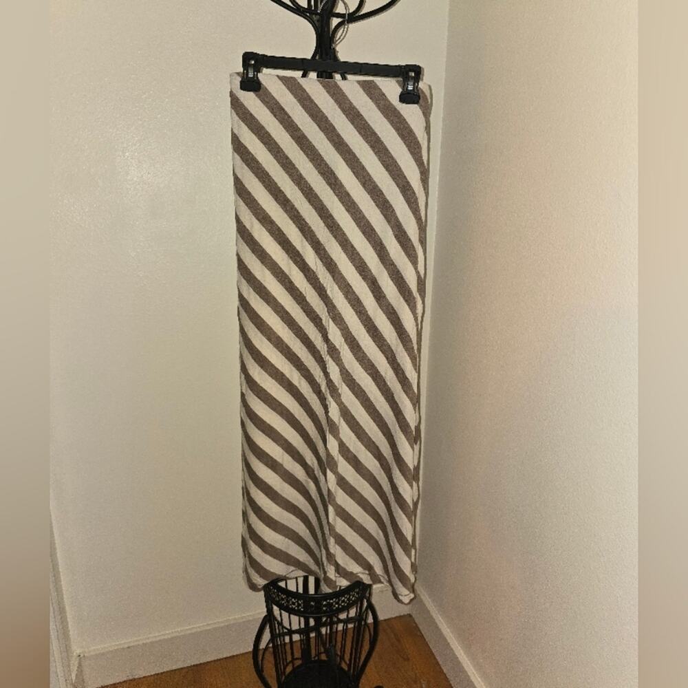 Max Studio Striped Brown and Cream Skirt Small GUC